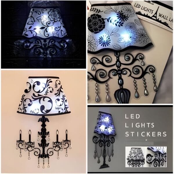 Self Adhesive LED Wall Lamp  (Mix/Random Designs)LED wall Lamp stickers (Cell Operated)